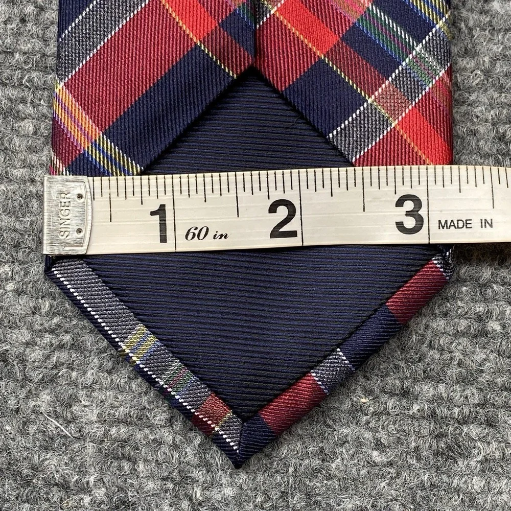 Countess Mara Necktie Plaid Red Navy Tartan Preppy Classic Traditional Dress
